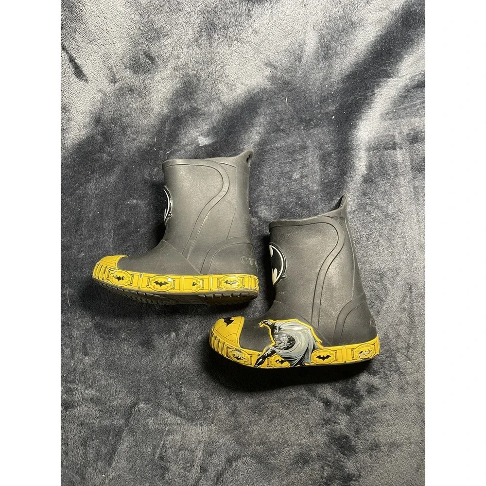 Crocs Bump It Up‎ Batman Rain Boots Kids Size C7 Pullon High Top